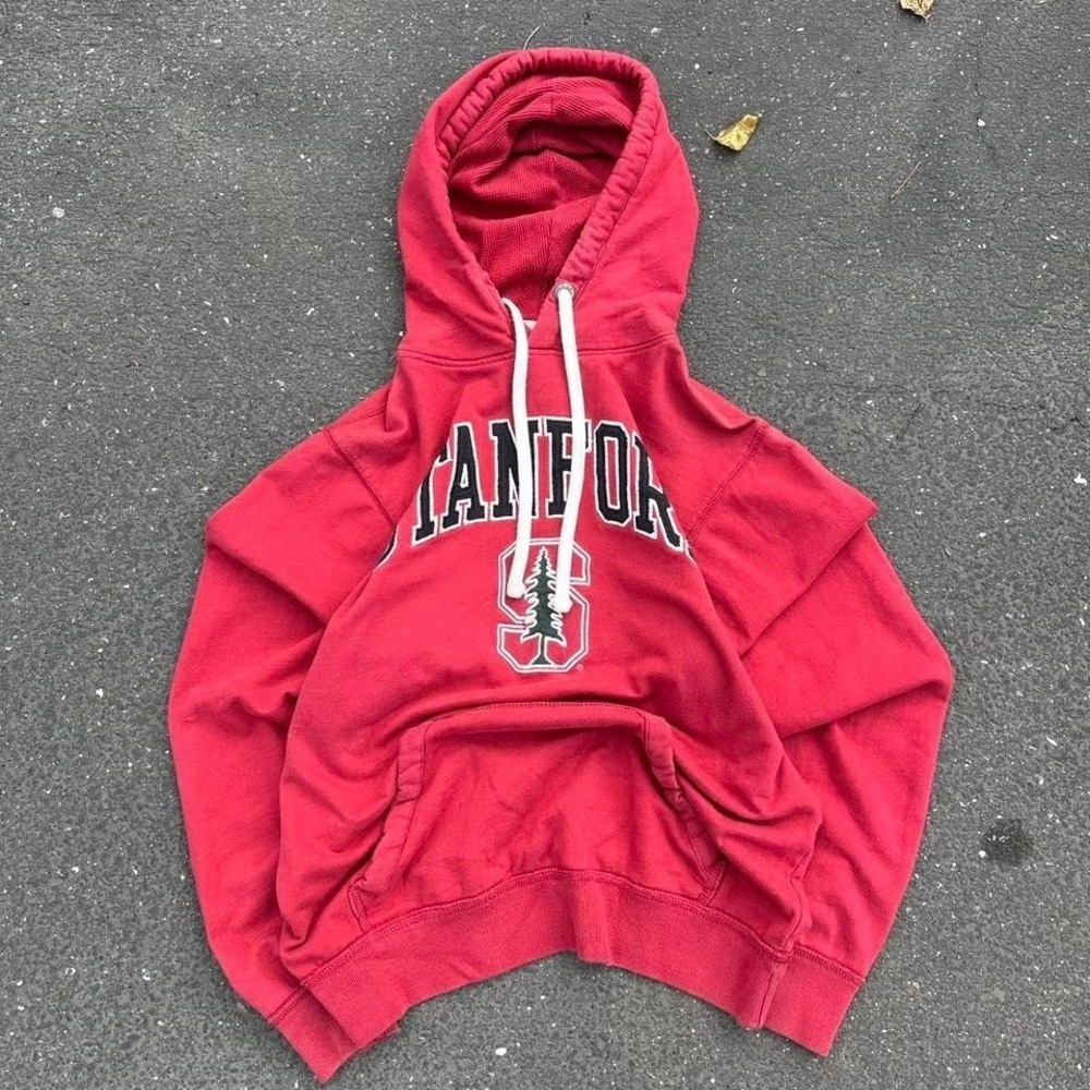 Vintage 3d lettering‎ Stanford hoodie with a thermal lined hood